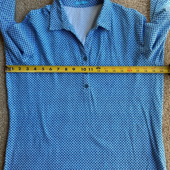 J. McLaughlin 3/4 Sleeve Printed Popover Collared Top - Picture 8 of 11